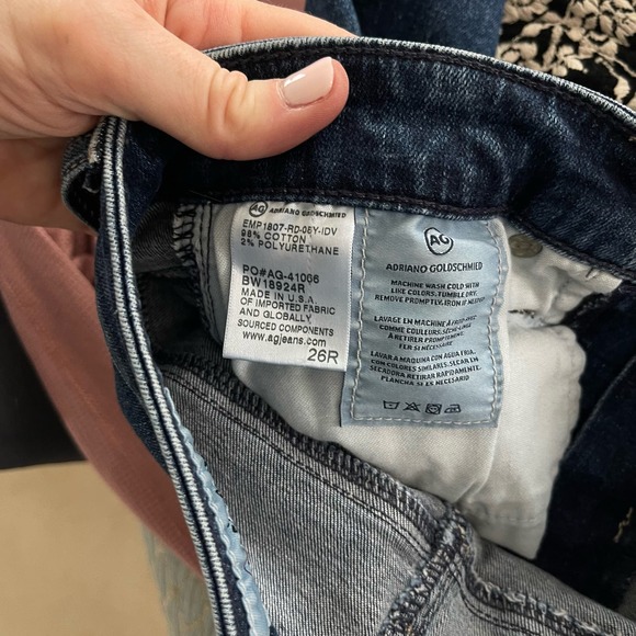 AG Adriano Goldschmied Farrah High Rise Ankle Jeans Size 26 Blue Stretch Denim - Picture 16 of 16